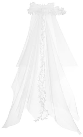 MUCKLILY Haarschmuck Blumenkranz mit Schleier Stirnband Künstlicher Blumenkranz für Bräute Vielseitiges Accessoire für Hochzeiten und Junggesellenabschiede