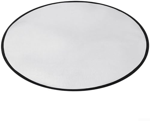 Alfombrilla ignífuga para parrilla al aire libre, con resistencia a altas temperaturas y no absorbente, para una fácil limpieza durante las actividades de barbacoa (gris, 76 cm)