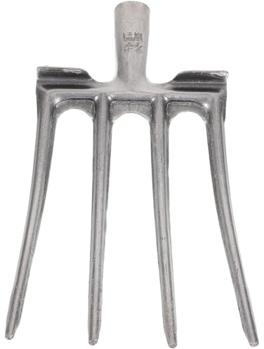 VALICLUD Rastrello per Terra da Giardino 4 Denti, Utensile Manuale da Giardinaggio Leggero e Compatto, Strumento per Allentare Terreno e Pulizia Giardino, per Orto e Diserbo Outdoor