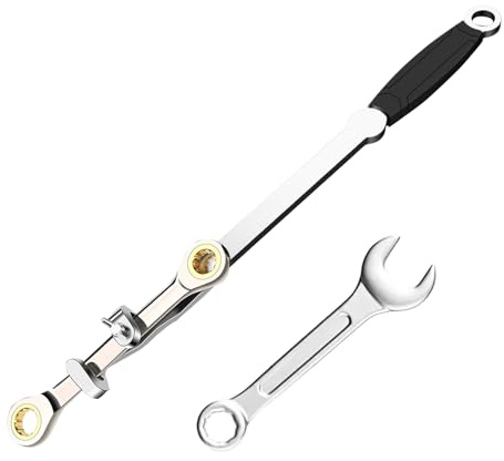 Wrench Extender Tool Bar – Chromium Vanadium Steel 15.7 Inch | Torque Amplifier Tool | Wrench Extender Adaptor | for Maximum Leverage, Works with Allen Key & Pry Bar Sets