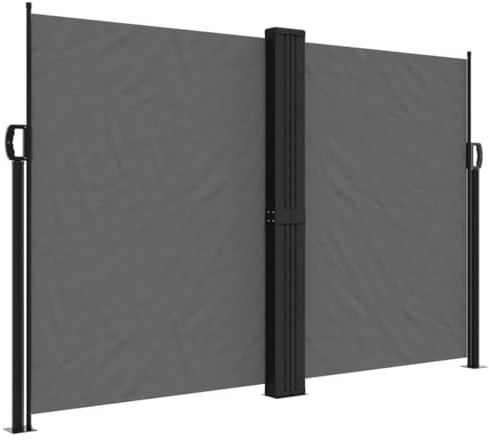 Store Latéral Rétractable, Brise-Vue Jardin Paravent Extérieur Auvent latéral rétractable Anthracite 160x600 cm