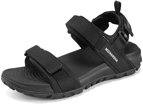 Mishansha Sandales Homme Bout Ouvert Antidérapante Noir 46 EU