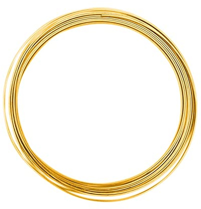 Vaessen Creative Flach Basteldraht und Schmuckdraht 5 m x 3,5 mm x 1 mm Gold – Flexibler Draht zum Basteln für Blumenkranz, Scmuckherstellung und Modellbau