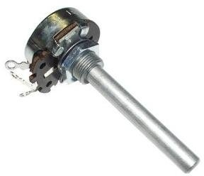 Potentiometer 1K, 4W, linear, mit 6mm Achse