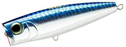 Yo-Zuri R Popper Schwimmköder Hydro Druckknopf, 90 mm, Blaue Makrelenfarbe, Makrelenblau, 3 1/2 Inch