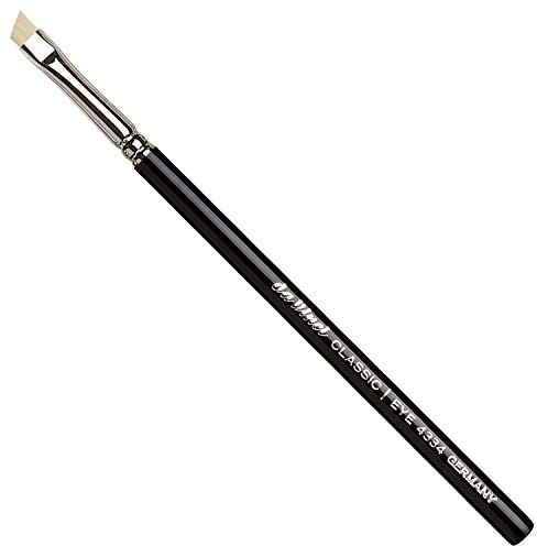 Da Vinci, Pennello per sopracciglia inclinato/pennello per sopracciglia adatto per applicazione di mascara e di cipria, setole resistenti e in fibra sintetica, 1 confezione (1 x 1 di ciascuna unità)