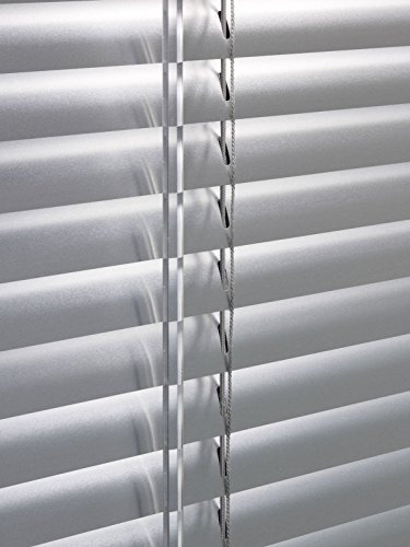 Optimal Products Classic Easy Fit 25mm Aluminium Venetian Blind Home Office Blinds (Silver, 45cm x 150cm)