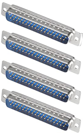 Sourcingmap D-sub connettore maschio a 37-pin a 2 file, terminale breakout a saldatura per apparecchiature meccaniche, computer CNC, blu, confezione da 4