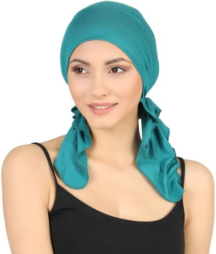 Deresina vorgebundenes Chemo-Bandana für Frauen – Weicher Bambusturban & Kopftuch bei Haarausfall & Alopezie – Atmungsaktive Kopfbedeckung