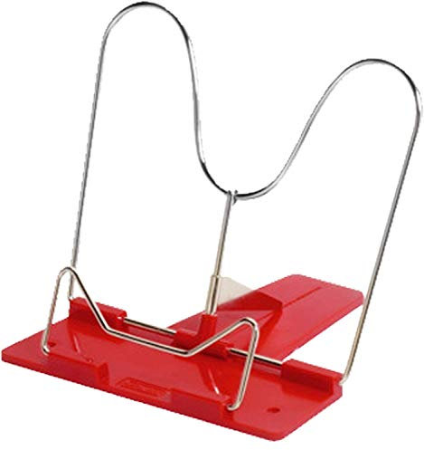 Herlitz Leseständer mit Metallbügel und Kunststoffsocke (Rot, 1 Leseständer)