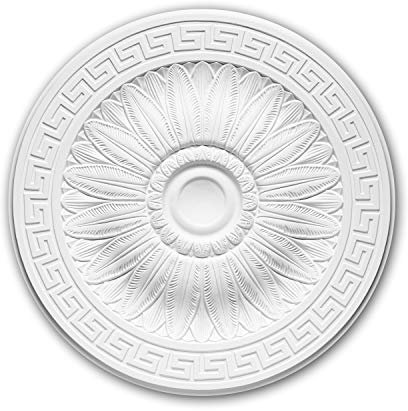 PRO[f]home® - Ceiling Rose 156019 Ceiling Decoration Medallion Rosette Decorative Element Neo-Classicism Style White Ø 51 cm Profhome
