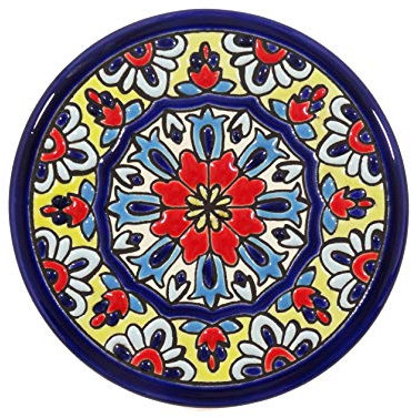 Platos Decorativos para Pared, Pintados a Mano con la técnica de la Cuerda Seca 9CM. Cerámica Andaluza.50912