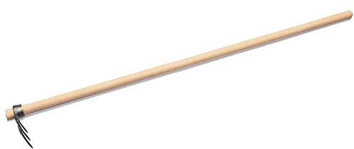 JUCO Rechen mit 3 Zinken, Gartenhacke klein, Harke aus hochwertigem Stahl, Grubber mit Stiel aus Holz, Hacke für Garten Geschmiedet 1100 mm