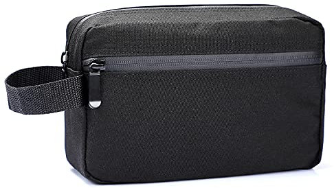 Kulturtasche für Herren, Etercycle Reise Kulturbeutel tragbare Kosmetiktasche Wasserabweisend Rasierentasche für die Reise mit Griff Großer Stauraum (Schwarz)