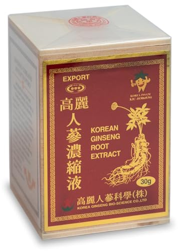 Ginseng Coreano Estratto Molle Puro - 30 gr - Estratto di radici selezionate di 6 anni - 100% Puro - Tonico, stanchezza fisica e mentale - Vasetto Con Misurino