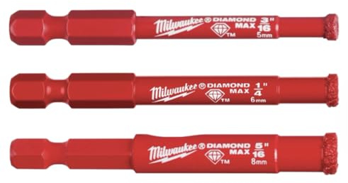 Milwaukee Diamond Max 49-56-0500 Lot de 3 scies-cloches diamantées