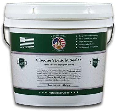 Countryman Coatings - 100% Silicone Skylight Coating (Translucent) Protect and Waterproof Your Skylights - Allow Natural Light In - No Primer Required (1 Gallon)