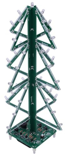 Albero di Natale,Fai-da-Te Kit Saldatura di Albero Natalizie,Kit di Assemblaggio di Componenti Elettronici con Musica RGB 3D e Luci LED Adatto a Decorazioni Natale Festa e Regalo