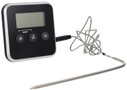 LIFKOME Digitales Grillthermometer Mit Temperaturalarm Für Lebensmittel Inklusive Ständer Aufhängeloch Und Magnetfunktion Für Celsius Und Fahrenheit Messung Für Kochen Grillen Und Backen