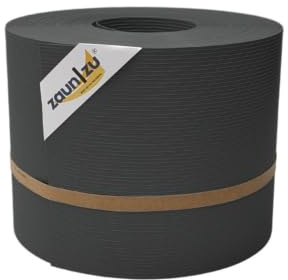 zaun|zu® Rille 35 Meter Rolle 19cm hoch | Sichtschutzstreifen PP für Doppelstabmatten UV-beständiger Sichtschutz | Zaunblende Made in Germany | Rillenstruktur Anthrazit 35m