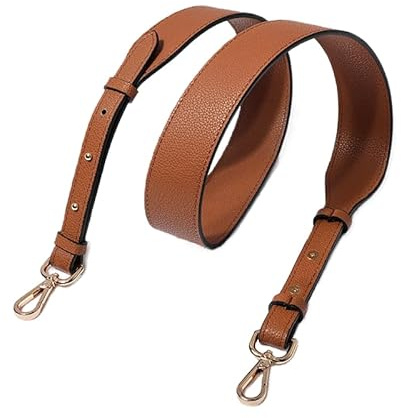 PTNKUIIY 106-110cm Verstellbarer Taschengurt Schultergurt Für Taschen, 3,8 cm breiter Universal Ersatz Schultergurt Umhängegurt Leder Tragegurt für Handtasche Schulterriemen Taschen Zubehör -Braun