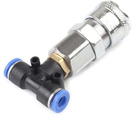 Air Compressor Connector for Three-Way Joint Straight Through Joint for Trucks & T Air Blow Guns with Pneumatic Fittings