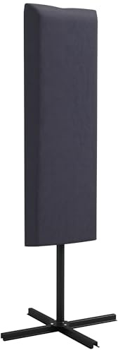 Outsunny Garden Parasol Cover, Outdoor Patio Umbrella Protector Weatherproof Garden Patio with Rod, Zipper for 2-4m Parasol, Φ60 x 160cm, Dark Grey