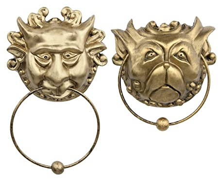 junweideyi 2Pcs Labyrinth Door Knockers 3D Front Door Knocker Antique Bronze Art Decorative for Door