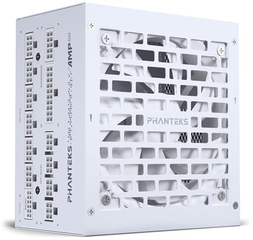 Phanteks AMP GH 1000W PC-Netzteil Weiß, 1000 Watt ATX-Netzteil, PCIe 5.1, ATX 3.1 PSU | 80 PLUS Platinum, alle Kabel abnehmbar, leise