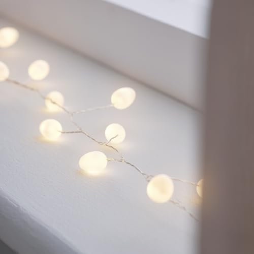 Lights4fun Catena Luminosa con Presa, Ghirlanda di Luci con 99 Lampadine Micro LED Bianco Caldo, Filo Lucette Decorative per Interni con Timer, 2,5m