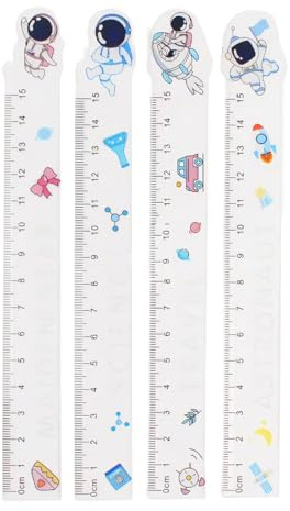BIRLOZA 4 Stück Plastik Lineal, Lineal 15 cm,15 cm Transparent Präzision Lineal,mit Metrische&Inch-Skala,Lineale,Geprägte Zentimeter Einteilung,für Schule,Büro,Haushalt,Transparentes Messlineal