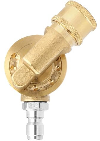 Bestgle Accoppiatore girevole per idropulitrice, attacco rapido per pulitore grondaie, 240 gradi con 7 angoli di collegamento accoppiatore girevole per ugello spray idropulitrice, 4500 PSI