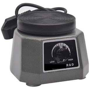 Vibratore da laboratorio, Piastra vibrante for gesso, piastra rotonda, piccolo, agitatore a intensità variabile, velocità regolabile, tavolo vibrante for attrezzature for gesso