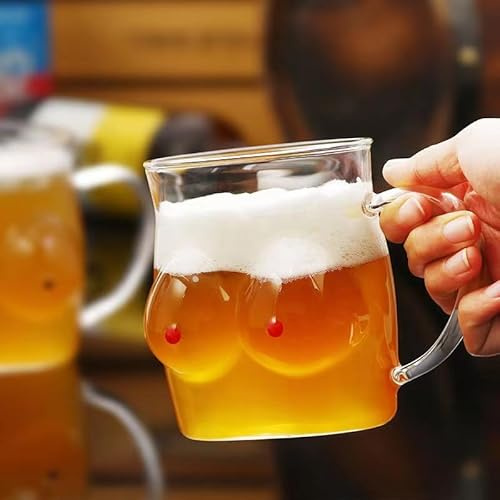 haozaikeji Unique Body Shape Cocktail Glass Sexy Naked Novelty Body Shape Cup Whiskey Milk Tea Water Coffee Glass Cup Stylish Transparent with Handle for Bar Home Night Club