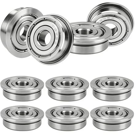 Uadme F625ZZ Cuscinetti a Sfera, 10 Pezzi 5x16x5mm Cuscinetto con Flangia, Cuscinetti Flangiati a Doppia Schermatura in Miniatura