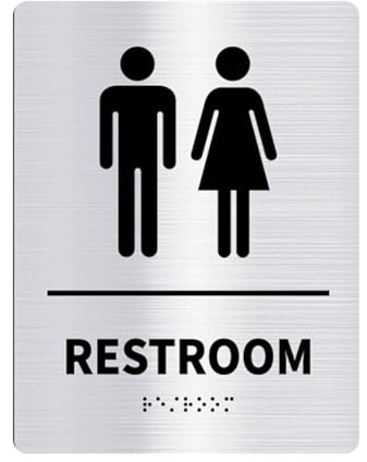 Adesivo da parete per bagno, con scritta Woman Man Toilet Sign WCs Home Hotel Washroom Door Signs Art Decals For Toilette Restaurant Unisex