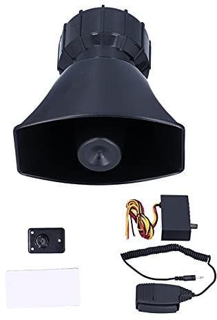 100W 125 DB Autoalarm Horn Megaphon, Notfallwarnfeuersirene mit 5 Sounds, PA -System, Einfach Installation, 12 -V -DC -Stromversorgung für Auto -Motorrad