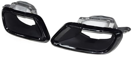 Auspuffblenden Für Benz Für W212 Für E-Klasse Tuning Für E200 E260 E300 Upgrade Für E63 Endrohr Vier Outlet Quadratische Schalldämpfer Düse Endrohrblende(Schwarz)