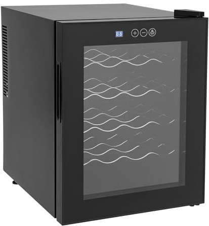 WOLEGM Frigorifero per bevande, mini frigorifero con porta in vetro temperato, refrigeratore elettrico per 20 bottiglie, minibar, per ufficio, camera da letto, frigorifero indipendente con LED, 39 dB