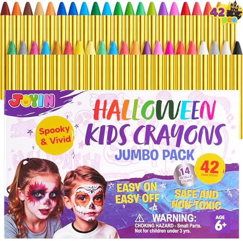 Spooktacular Creations Kit di trucco Halloween per bambini, 42 matite colorate, pittura del corpo per la pelle, giocattolo di compleanno, trucco, forniture per feste, regali per bambini