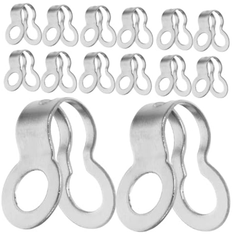 Gatuida 80pcs Stainless Steel Beaded Chain Connectors with Dual Ring Structure, Sturdy Pull Cord Connector Clasps Suitable for Jewelry Craft Making and Heavy Duty Ceiling Fan Pull Chains,