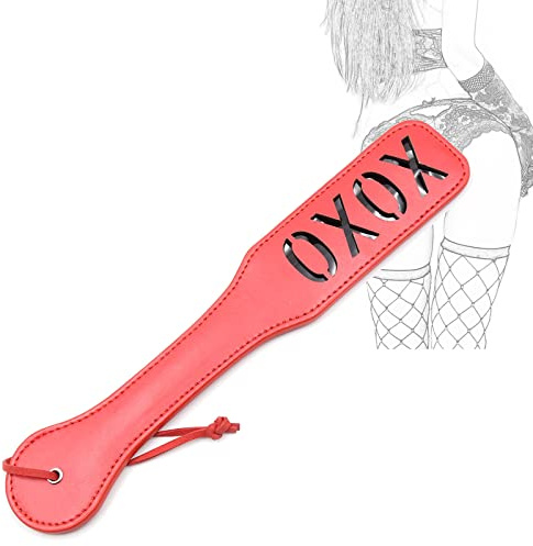 TRQOYTU SM Paddle Flogger Erótico Látigo Bondage Paleta De Azotes De Cuero Con Correa Para La Muñeca Masaje Juego De Roles Fetiche Cosplay Juguete Sexual Para Mujeres Hombres Y Parejas Extremo