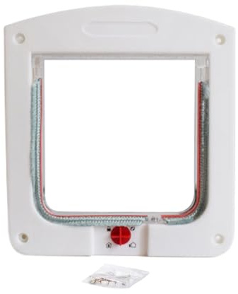 Chatière pour Chat - Trappe d'Accès pour Porte Extérieure - Trappe Verrouillable 4 Positions pour Chambre sous-Sol Et Garage