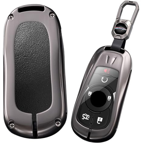 WUZUTU Premium Autoschlüssel Hülle Schlüsselbox Kompatibel mit Opel Vauxhall Astra K Corsa E Mokka X Insignia B Auto Schlüssel Metall Cover Schlüsselhülle Etui Schutzhülle B-Schwarz