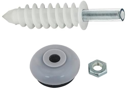 BTS Isolierdübelsystem IDS, 10er-Pack, 95 mm Dübellänge, Polyamid-Dübel mit verzinkter Stahlschraube, für WDVS-Abstandsmontagen incl. farbiger Abdeckrosette (Rosette in fenstergrau (RAL 7040))