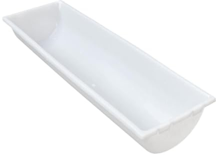 Futtertrog für Pferde, Rinder, Schafe, Hirsche, Geflügel, PP-Kunststoff, 30 x 18 cm, Weiß