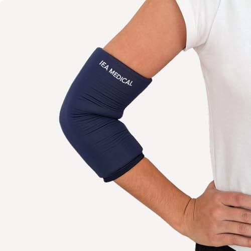 IEA Medical – Manchon rafraîchissant en gel 360° taille L pour genou, coude, cheville, mollet et bras – compresse chaud/froid réutilisable, souple, antidérapante et sans sangles