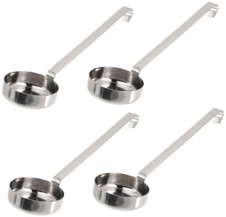 Alipis 4 Pezzi Mestoli in Acciaio per Salsa e Zuppe Cucchiaio Dosatore per Pizza e Pomodoro Utensile Cucina Multifunzionale per Servire e Spalmare Capacità Ampia per Casa e Ristoranti