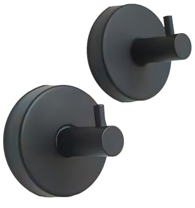 Chliinl 2PCS Suction Cup Hooks, Bathroom Towel Hook Suction Cup Holder Stainless Steel Suction Hook Shower Hooks for Shower Bathroom Kitchen Glass Door Window