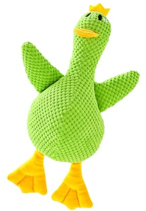 Arrovarp Jouet apaisant en forme de canard - Jouet sonore pour chiens - Oreiller couineur interactif pour aider au sommeil, séparation, stress, temps calme, voyage, jeu intérieur, jouet de dentition